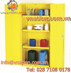 security cabinet / wall-mounted / double-door / steel