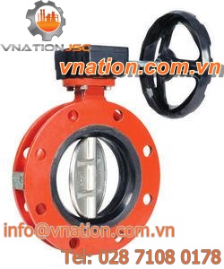 butterfly valve / handwheel / for gas / for water