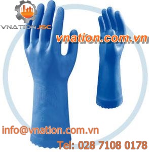 laboratory gloves / chemical protection / oil-resistant / PVC