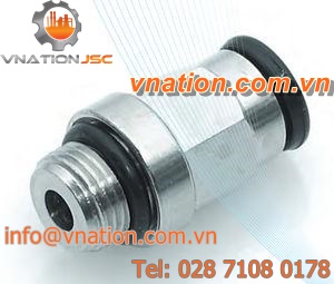 push-in fitting / straight / nickel-plated brass / for tubes