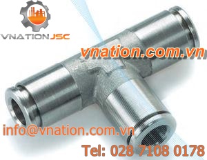 push-in fitting / T / stainless steel / for tubes