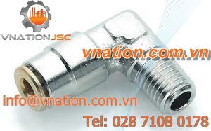 push-in fitting / elbow / nickel-plated brass / for tubes