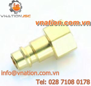 splined fitting / female / straight / brass
