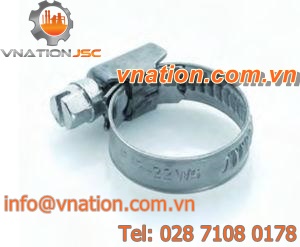 screw hose clamp / steel / zinc-coated steel