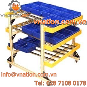 flow storage shelving / bin / adjustable