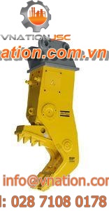 plastics concrete pulverizer / vertical / for excavators