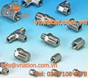 threaded fitting / straight / stainless steel / precision