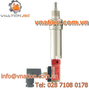 pneumatic cylinder / with threaded rods / single-acting / brass