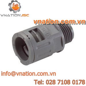 conduit fitting for cable protection / threaded / straight / polyamide