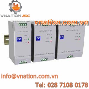 AC/DC power supply / with power factor correction (PFC) / DIN rail / switching