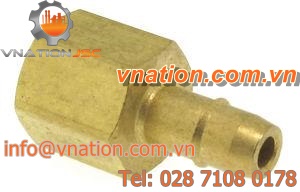 splined fitting / threaded / straight / brass