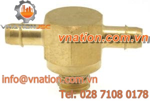 threaded fitting / T / brass