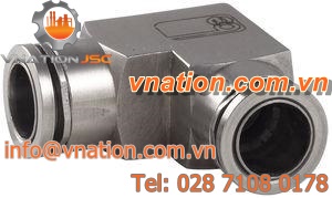 push-to-connect fitting / elbow / stainless steel / pneumatic