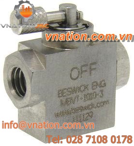 ball valve / manual / selector / stainless steel