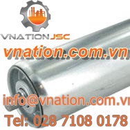 slip-on conveyor roller / plastic / steel
