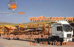 construction conveyor / for concrete / mobile / horizontal