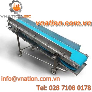 belt conveyor / for the food industry / meat / stainless steel