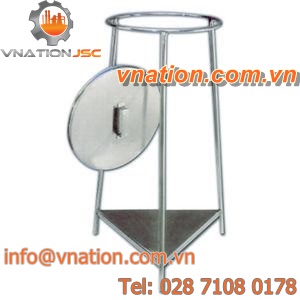 metallic waste container / industrial waste / round lid