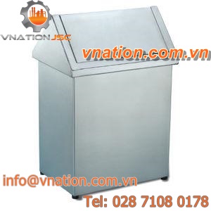 metallic waste container / industrial waste / with lid