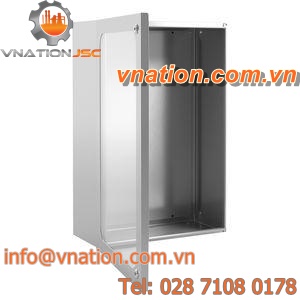 UV-resistant enclosure / stainless steel / with transparent door / not specified