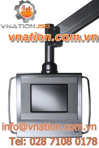stainless steel support arm system / for flat screens / for control panels