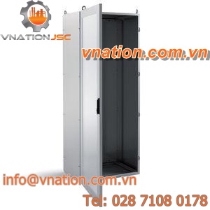 free-standing cabinet / single-door / stainless steel / modular