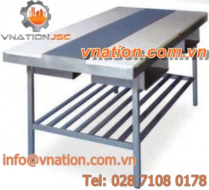 stainless steel working table / for the food industry