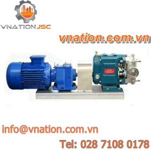 food product pump / electric / rotary lobe / filling