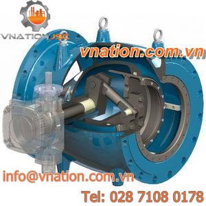 plunger valve / flow control / for water / flange