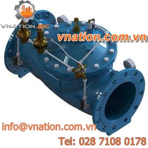 diaphragm valve / control / pressure reducing / for water