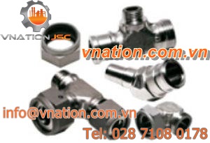 double-ferrule fitting / straight / stainless steel