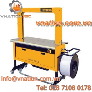 horizontal strapping machine / for cardboard box / for corrugated cartons / automatic