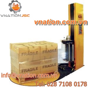 turntable stretch wrapper / semi-automatic / pallet / for cardboard box