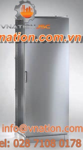 storage cabinet / free-standing / single-door / stainless steel
