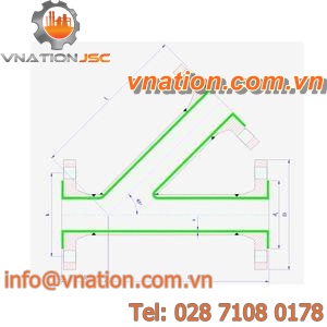 flange fitting / Y / PTFE-coated