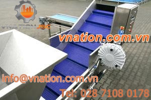 belt feeder / motorized / food