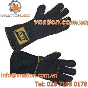 welding gloves / chemical protection / heat-resistant / leather