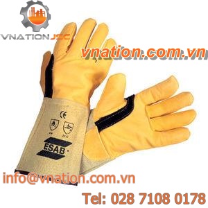 welding gloves / heat-resistant / leather