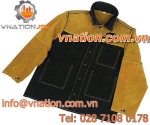 fire-retardant jacket / arc protection / leather / for welding