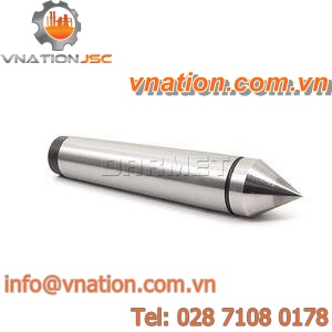 fixed lathe center / with carbide insert / Morse taper shank