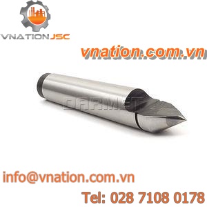fixed lathe center / with carbide insert / with half tip / Morse taper shank