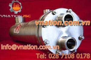 shell and tube heat exchanger / gas/liquid / stainless steel / sanitary