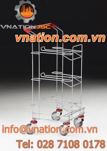 shopping cart / multipurpose / metal wire / with swivel casters