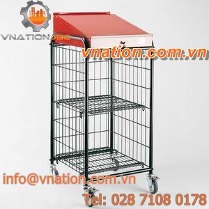2 levels cart / with drawer / multipurpose / metal wire