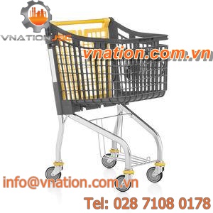 shopping cart / plastic / with swivel casters / compact