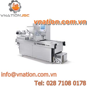 roll-fed thermoforming machine / for packaging / automatic / compact