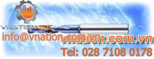 solid drill bit / for steel / carbide / helical