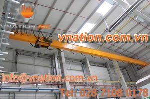 overhead traveling crane with hoist / for workshops