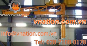 full rotation jib crane / ceiling-mount / industrial / electric