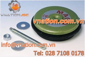 round anti-vibration mount / rubber / metal